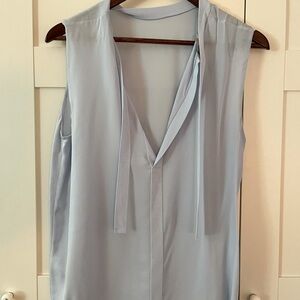 Baby blue Vince silk top